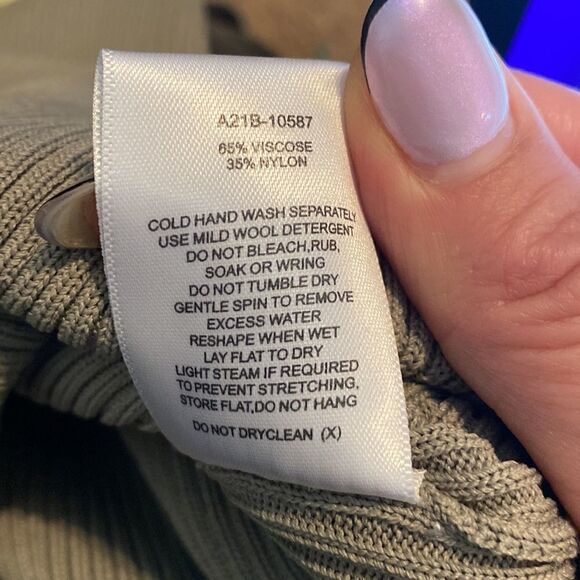 NWT Bec and Bridge Versailles Knit Mini Bodycon Sculpted Sage Green Dress - Picture 10 of 12